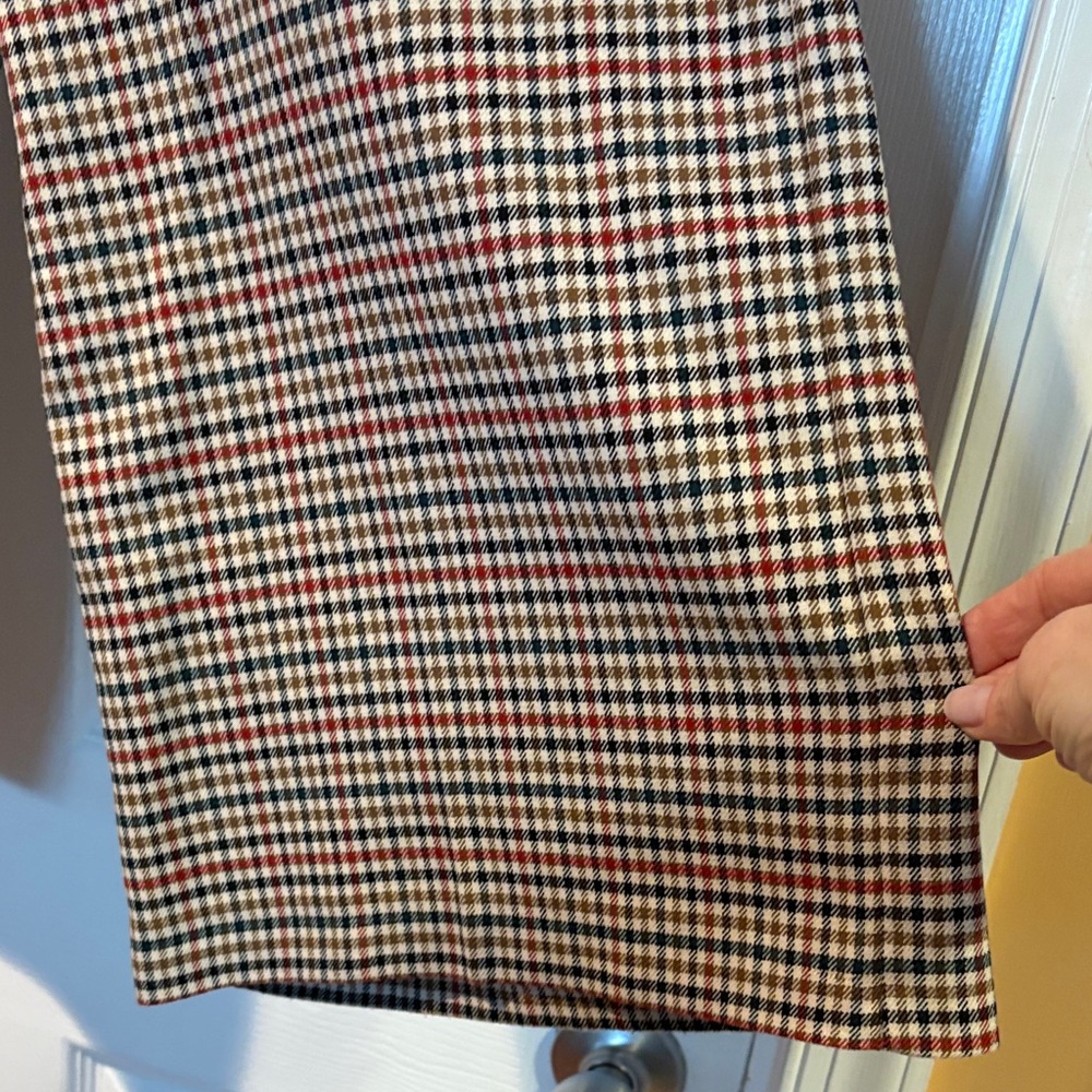 Zara TRF Collection Plaid Trousers in Red and Brown - Picture 5 of 8
